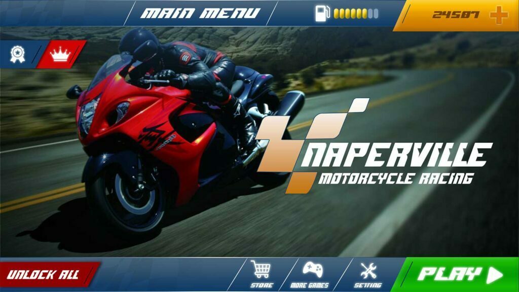 Motor Bike Game Main Menu