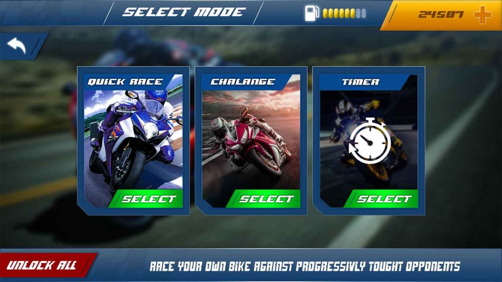 Motor Bike Mode Selection