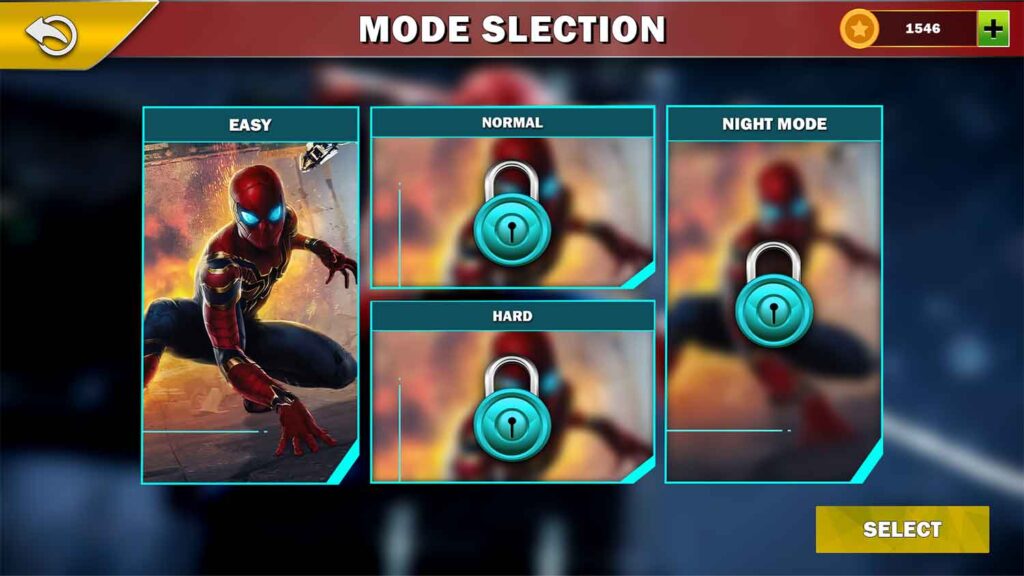 Spider game ui