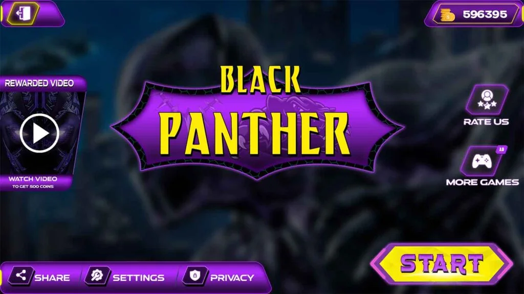 Black Panther Game UI