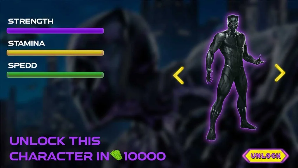 Black Panther Game UI