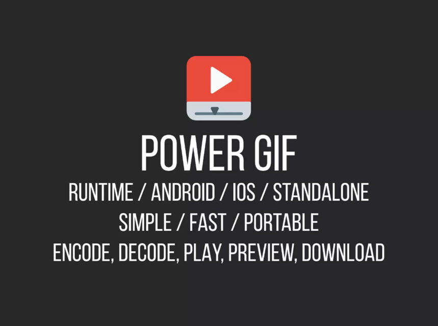 Power GIF Runtime Library unity free assets
