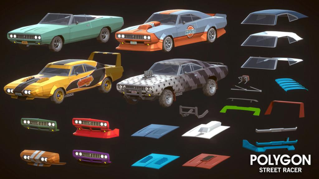 POLYGON - Street Racer - Low Poly 3D Art by Synty free download unity assets